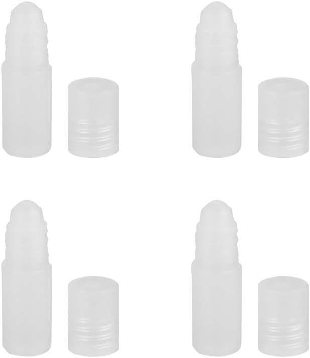 10 Pcs Empty Refillable Roll On Bottles Plastic Roller Bottle Rollerball Bottles DIY Deodorant Containers with Plastic Roller Ball 3ml