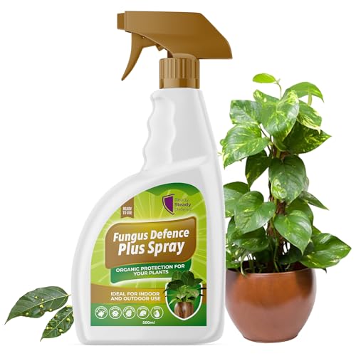 Fungus Defence Plus Spray 500ml | Organic Plant Protection | Targets Blackspot, Mildew, Leaf Spot, Blight, Rust | Ideal for Indoor & Outdoor Use | Safe on Fruits, Vegetables, Flowers | Natural Defence