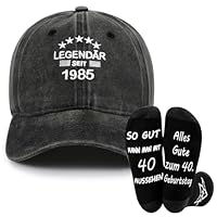 SATINIOR 2 Piezas de Regalos de Cumpleaños para Hombres 1 Sombrero 1 par de Calcetines(40 Años)