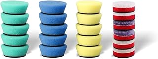 Mini Polishing Pads Set, 21 Pcs 40mm Sponge Wool Buffing Pads, Car Foam Detail Kit Mix Color for Car detail Polishing and Waxing, Small Area