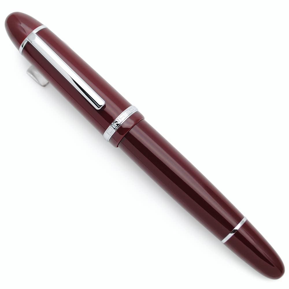JINHAO X159 Resin Fountain Pen with Ink Converter (Fine Nib, Wine Red with Silver Clip)