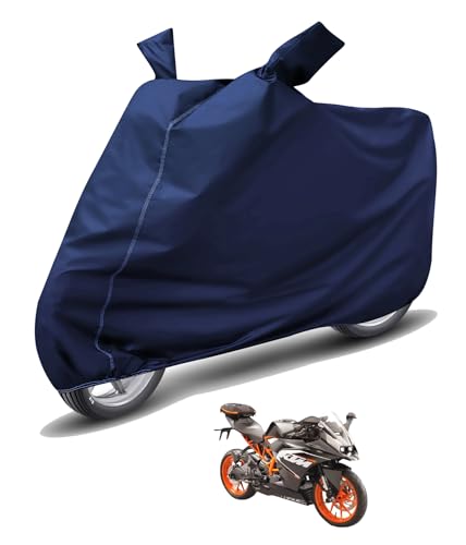 Image of Auto Hub Waterproof Bike Cover Compatible with KTM RC 200 Dustproof, UV Protection Two Wheeler Bike RC 200 Cover - Blue