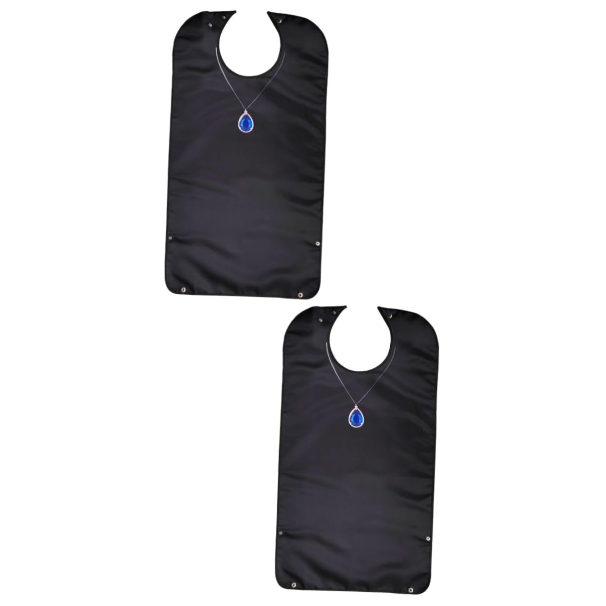 FOMIYES 2 Piezas Babero Adulto Babero Colector De Alimentos Turbantes Para Mujeres Suministros Para Comer Baberos Adultos Lavables Protector De Ropa Delicada Turbante Bebe Black Poliéster