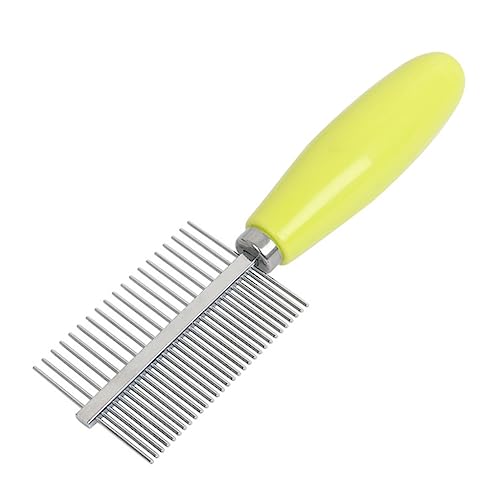 HANABASS Cat Hair Comb Double Sided Cat Brush Pet Shop Beauty Tool Hair Remover Yellow