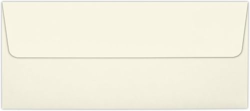 Miniatura 30 de LUXPaper Sobres comerciales #10 Despegar y prensar 4 1/8 pulgadas x 9 1/2 pulgadas Lino blanco Texto de 80 libras 50
