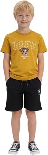 USPA Kids Boys Graphic Printed Regular Fit T-Shirt