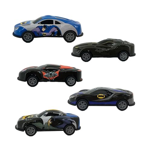 Candide, Kit Mini Carrinhos de Brinquedo, Batman, Fun&ccedil;&atilde;o Pullback - 5 unidades