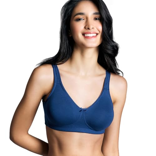 Image of NYKD NYB105 Wirefree Cotton No Sweat Breast Seperating Non-Padded Full Coverage Bra for Women (Available in Plus Size)