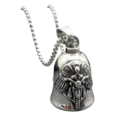 Collier Moto Cloche Archange pour Homme en Acier Style Biker Hip Hop