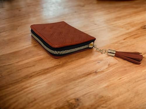 Image of Women Small Purse Zip Purse for Ladies Small Coin Wallet for Girls Zip Money Wallet for Women(Brown)
