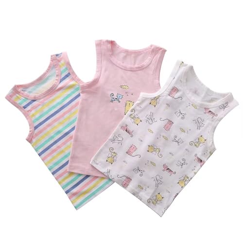 Image of benetia Girl's Boys Cotton Tank Kids Undershirts 3-Pack