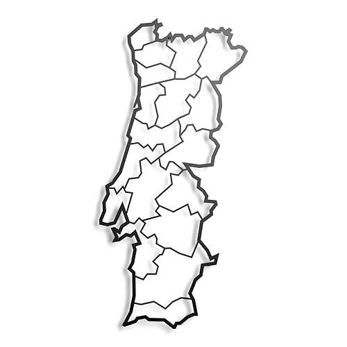 Keluly Portugal Map Sculpture murale en métal drapeau, élément décoratif, décoration murale, souvenir du pays, Souvenir, affiche, affiche portugaise, décoration du sud de l'Europe, cadeau pour amis.