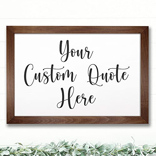 DREAM BIG PRINTABLES Custom Wood Signs Personalized | Farmhouse Decor | Personalized Signs | Personalized Rustic Wood Signs | Custom Sign | Custom Quote Sign (18x26" (Horizontal), Text Only)