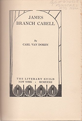 James Branch Cabell [Unknown] B00085N676 Book Cover