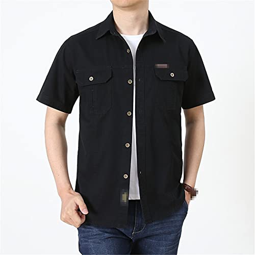 Chemise d'été homme décontractée surdimensionnée manches courtes XXL - 4