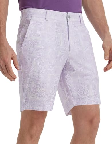 M MAELREG Golf Shorts Men Performance Quick Dry Lightweight 9'' Print Funny Mens Shorts Casual Flat Front Shorts