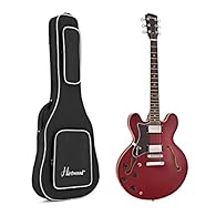 Versatile Jazz Guitar with a Classic Neck-And-Bridge Humbucker Configuration Full of Jazz, Rock and Blues Tones Classic Tonewood Selection and Bracing Construction Complete with Hartwood Semi Acoustic Guitar Gig Bag