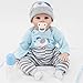 ZIYIUI Muñeco Reborn Bebé 55 cm 22 Pulgadas Silicona Chico Muñecas Bebe Reborn Niño Realista Reborn Baby Dolls Niños Juguete Chica