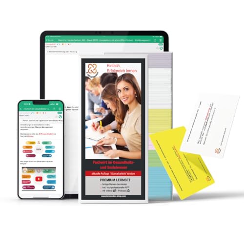 Lernkarten (744 Stück, gedruckt A7) + App + Box für den Fachwirt im Gesundheits- und Sozialwesen | aktuelle Auflage | Komplettsatz mit allen 6 Fächern