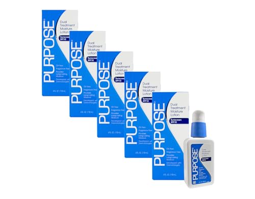 PURPOSE Dual Treatment Moisture Lotion, SPF 10, 4 oz, 5-Pack