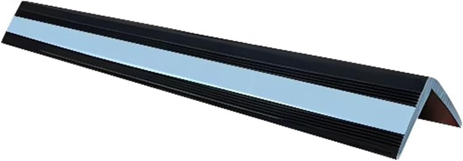 Black Corner Guards for Walls - 1cm Thick Rubber Column Protectors for Parking Garages, Reflective Wall Corner Protectors for Workshops and Garage Safety