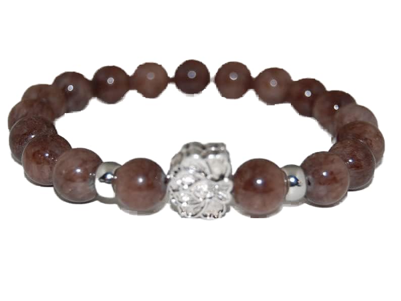 Bracelet jaspe brun 10mm de qualité supérieure LKBEADS stbr-04307