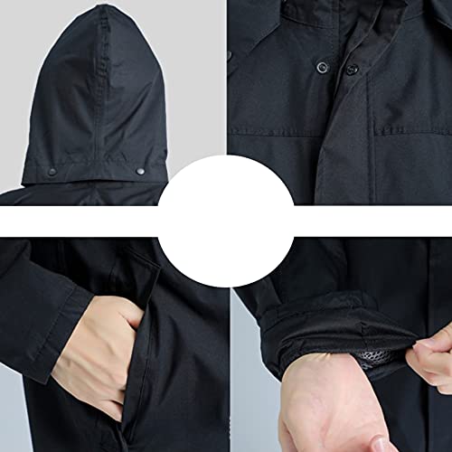 Traje Impermeable para Hombre y Mujer, Talla L Negro miniatura 6