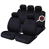Xtremeauto® Classic Car Seat Covers Set Front & Rear complete with headrest Covers (Black)