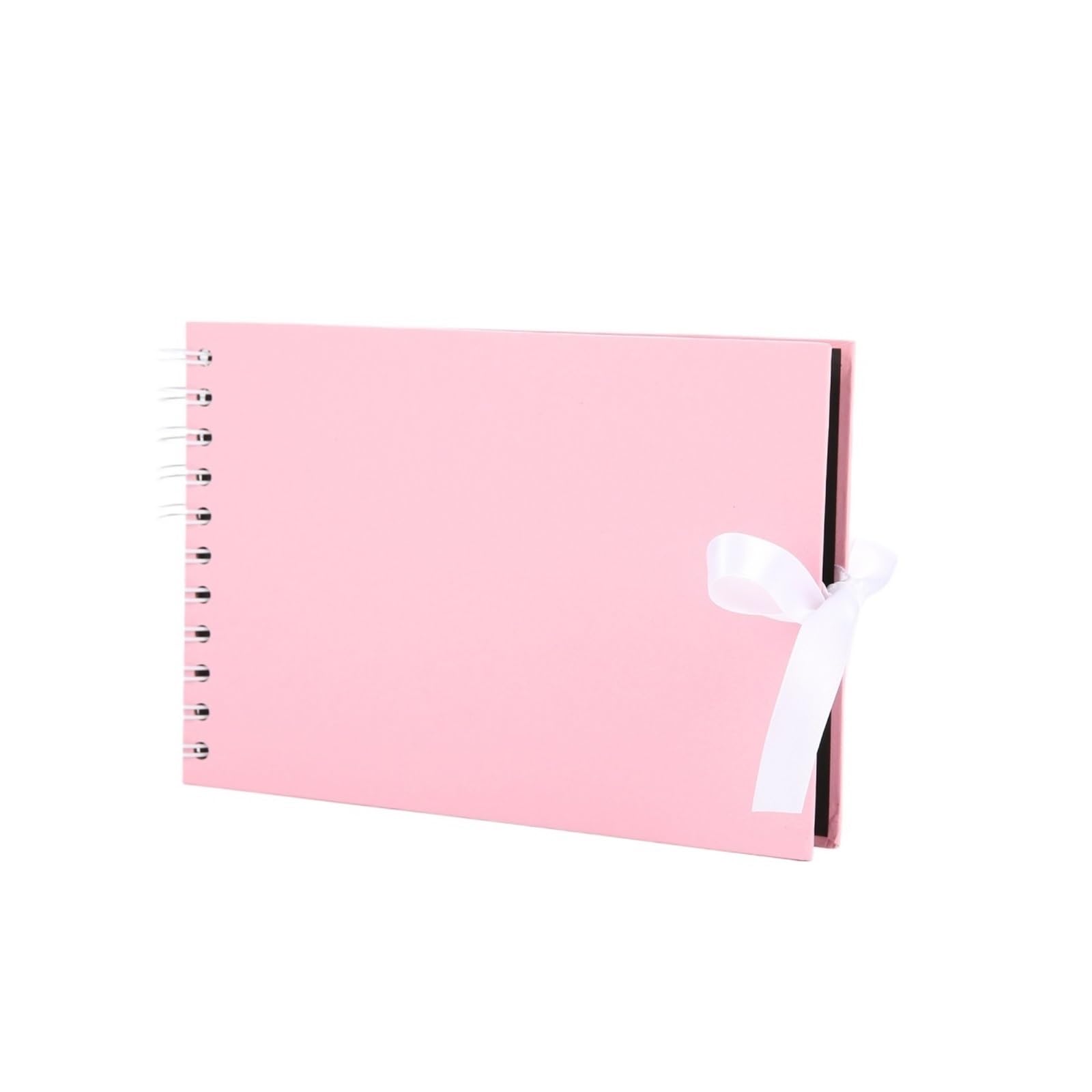Album Photo Adhésif Scrapbooking Album Photo de Scrapbooking A5 6 Pouces Accessoires de Livre d'or 60 Pages Noires Livre de Souvenirs de Scrapbooking(Pink)