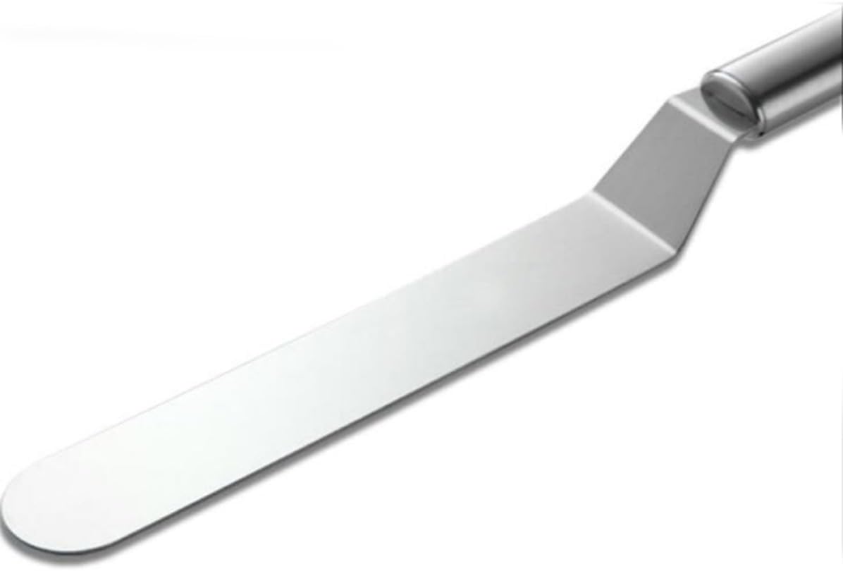 Cream Spatula Stainless Steel with Curved Handle for Baking