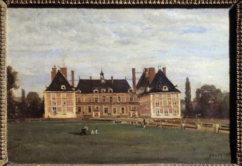 Impression toile Corot Château de Rosny, chef-d'œuvre artistique de 60x90cm