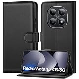 ivencase Handyhülle Kompatibel mit Xiaomi Redmi Note 15 4G/5G Hülle, [RFID-Blockierung] PU Leder Standfunktion Magnetisch Flip Wallet Schutzhülle für Xiaomi Redmi Note 15 4G/5G, Schwarz