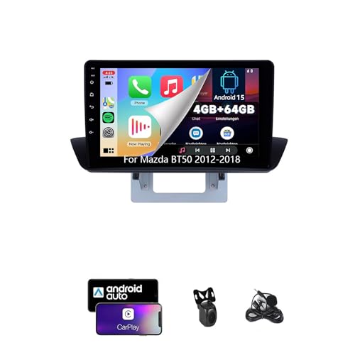 Navegador GPS Android 15 para Mazda BT50 ideal para viajes familiares con música Bluetooth