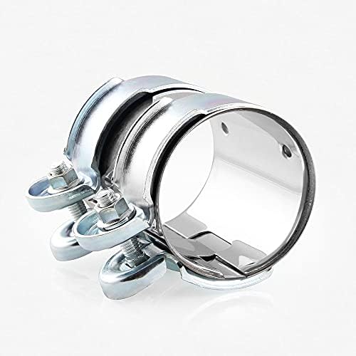2.5" Stainless Steel Exhaust Clamp Pipe Joint Bolts Band Flanges Clamp