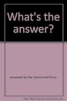 What's the Answer? 1855013339 Book Cover