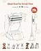 VEVOR Dog Bathtub, Elevated Dog Bath Tub, 2 in 1 Collapsible Pet Bathing Grooming Wash Station, Portable Foldable Space-Saving, Built-in Drain Outlet with Drain Hose for Small Pet Cat, Gray & White