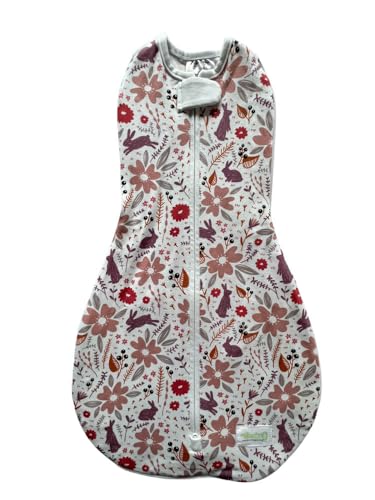 Image of Woombie Grow with Me Baby Swaddle - Convertible Self-Soothing Swaddle Fits Babies 0-18 Months - Expands to Hands-Free, Legs-Out Wearable Blanket - Bunnies