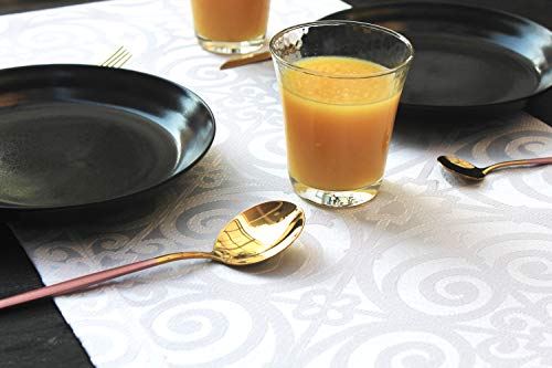 White Table Runner 72 Inch, Waterproof Damask Dresser Scarf, Outdoor Coffee Table Runner, Spill-Proof Jacquard Dining Table Runners For Dinner Parties, Events, Wedding, Long Decor, Christmas #TOP3