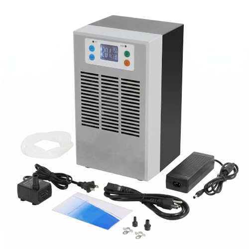 KEARIXM Aquarium Chiller Water Chiller for Fish Tank Aquarium Cooler for Coral Reef Cold Plunge Chiller for Hydroponics Aquarium Water Chiller 30L/7.93GAL