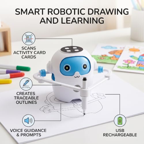 Robot de dibujo para mejorar la motricidad infantil con tablero lavable 3