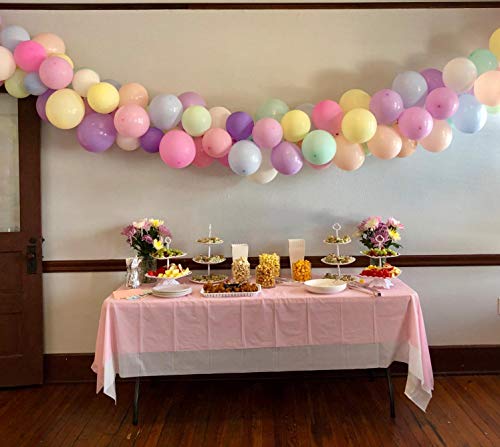 Brontothere Pastel Party Balloons 12 inches 100pcs Assorted Color Birthday Balloons Kid's Baby Shower Balloons by Brontothere - Image 2