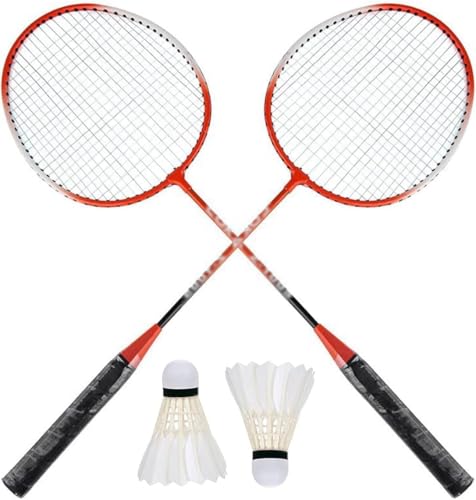 ECVV Badminton Set 2 Player - Badminton Rackets with Shuttlecocks and 1 Carrying Bag | Badminton Backyard Games for Outdoor | Garden | Beach | Family Fun Game