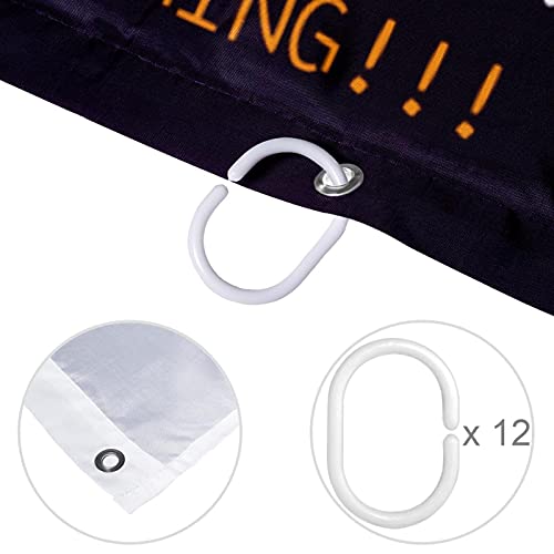 Rideau de douche Halloween Is Coming 183 cm en textile lourd et durable