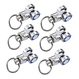 SEWACC 6 piezas Unidades Rodillos Metálicos para Cortina con Rodamientos Ruedas Duraderas para Riel de Cortina Accesorio Resistente para Ventana Deslizadores Silenciosos y Flexibles