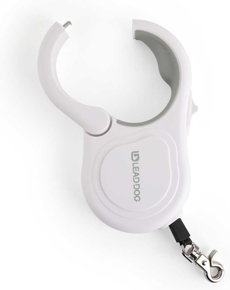 LEADDOG Hands-Free Automatic Leash – Shock Absorbing, Tangle-Free, One-Touch Lock, 16.4 ft | Reflective, Adjustable, All Dog Sizes