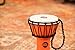Junior Djembe Hand Drum Circle Instrument, Synthetic Shell and Head — NOT MADE IN CHINA — Compact Size Rope Tuned, 2-YEAR WARRANTY