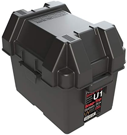 NOCO Snap-Top HM082BKS Battery Box, Group U1 12V Outdoor Waterproof Battery Box for Lawn and Garden, Tractor and Mobility Batteries