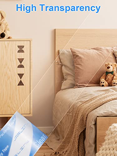 Jarlink Upgraded Version Clearer Packing Tape 12 Rolls, Heavy Duty Packaging Tape For Shipping Packaging Moving Sealing, 2.7Mil Thick, 1.88 Inches Wide, 60 Yards Per Roll, 720 Total Yards #TOP1