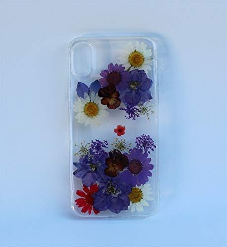 Samsung Galaxy S20, S10, S10 Edge, S10 Plus, S9, S9 Plus, S8, S8 Plus Flower Phone Case - Pressed Dried Flowers Blossom Galaxy Note 10, Note 10+, Samsung A50, A51, A10E Floral Soft Silicone Case