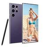 Echoamo S24 Ultra Cell Phone,5G Unlocked Phone,Smartphone with Tool Pen, Android 14.0 Cell Phone 6GB+256GB Dual SIM Dual Standby (Purple)